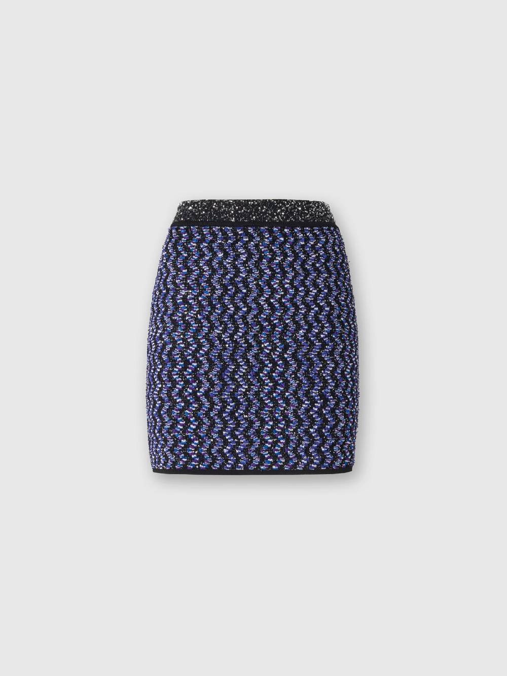 Missoni Minigonna con zig zag goffrato lamé In vendita
