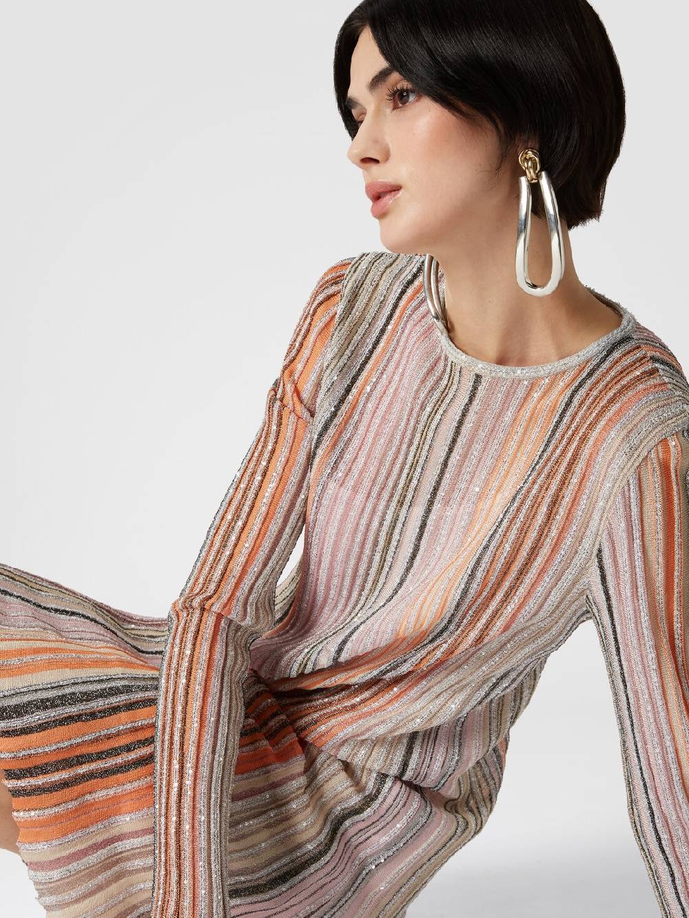 Missoni Abito plissée parzialiazzato con paillettes Duty-free