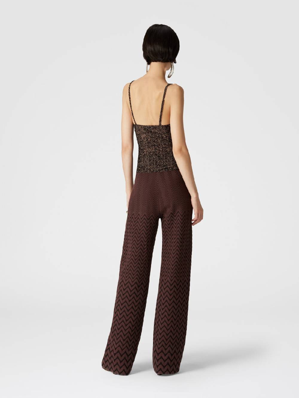 Missoni Pantaloni classici in cotone e viscosa zig zag Sconti questo mese