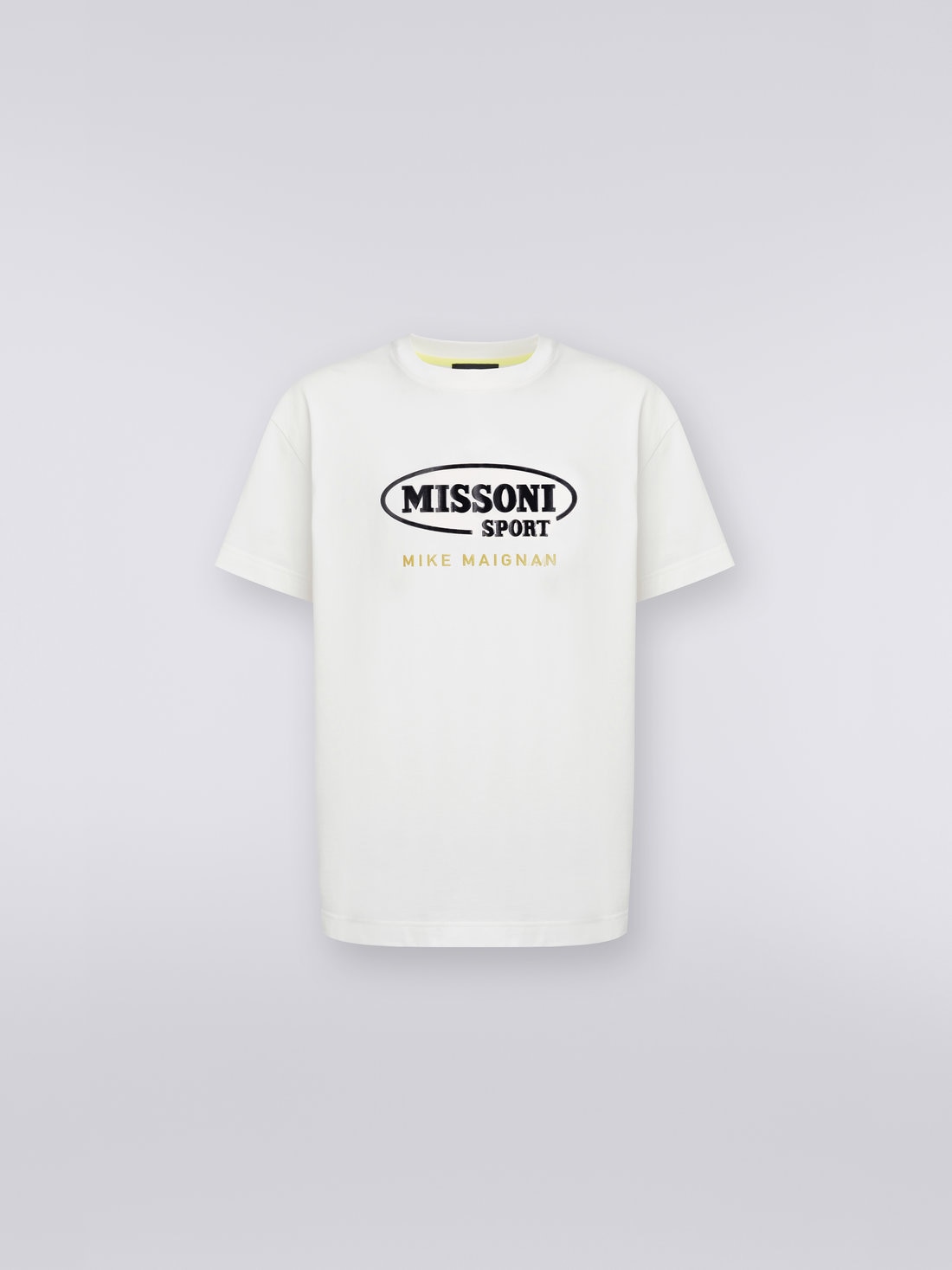 Missoni T-shirt girocollo in cotone con logo in collaborazione con Mike Maignan Italy