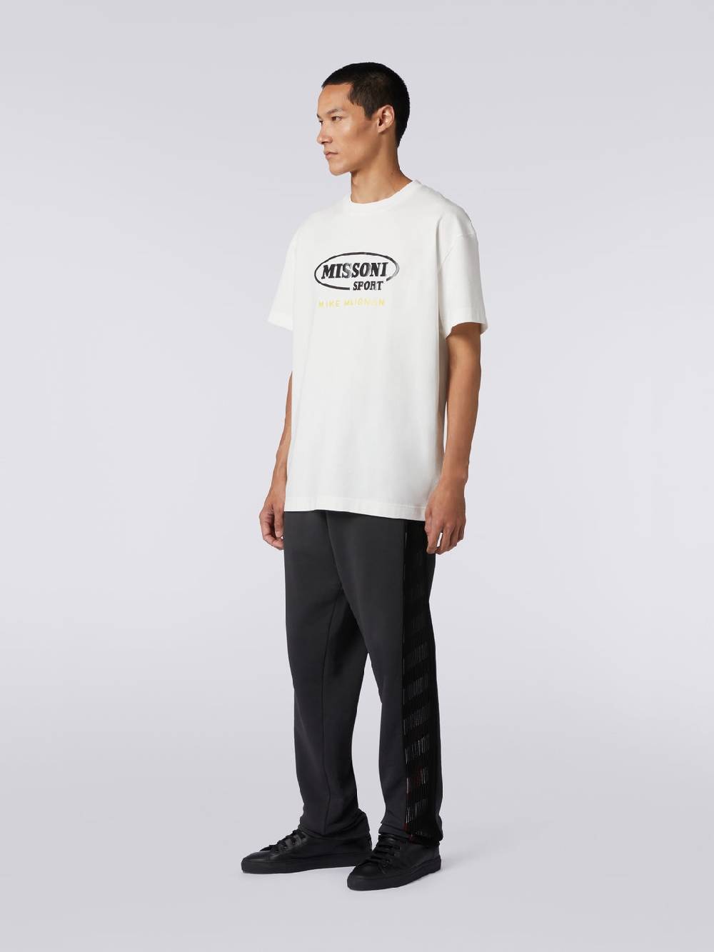Missoni T-shirt girocollo in cotone con logo in collaborazione con Mike Maignan Italy