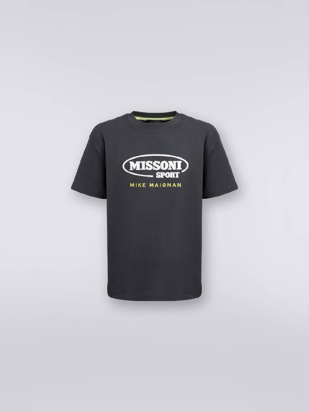 Missoni T-shirt girocollo in cotone con logo in collaborazione con Mike Maignan Italia