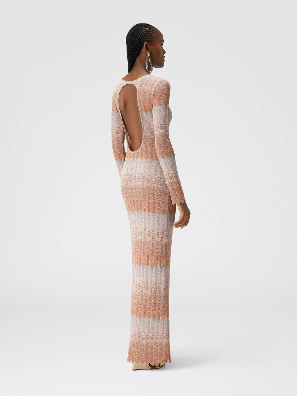 Missoni Abito lungo con motivo greca lamé Vendita