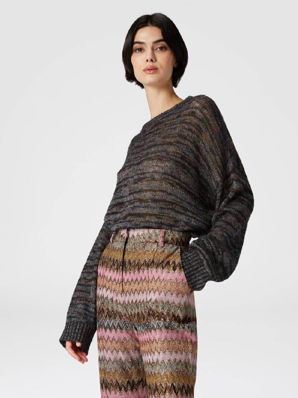 Missoni Pullover girocollo in viscosa, alpaca e lana Promozione
