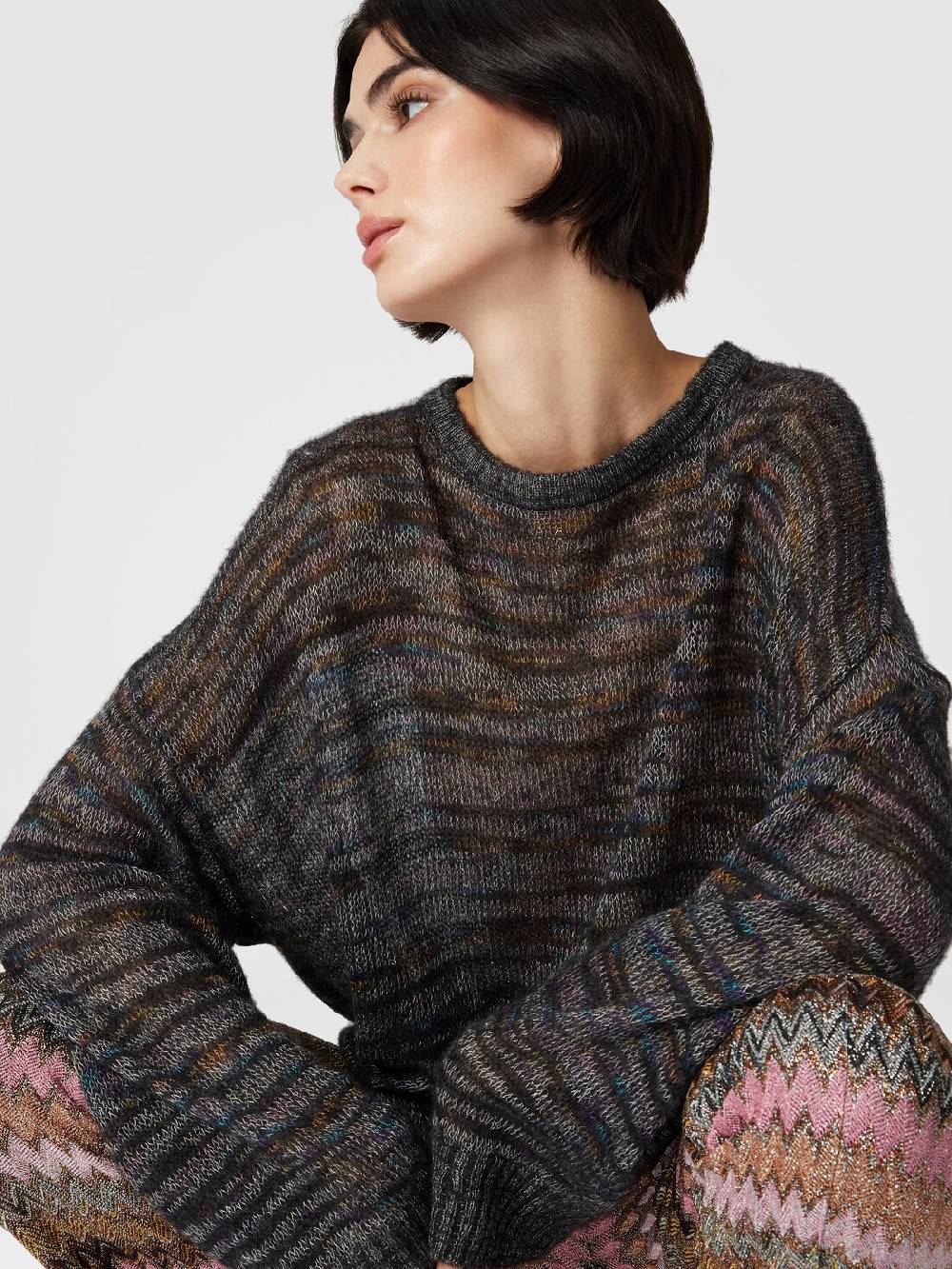 Missoni Pullover girocollo in viscosa, alpaca e lana Promozione