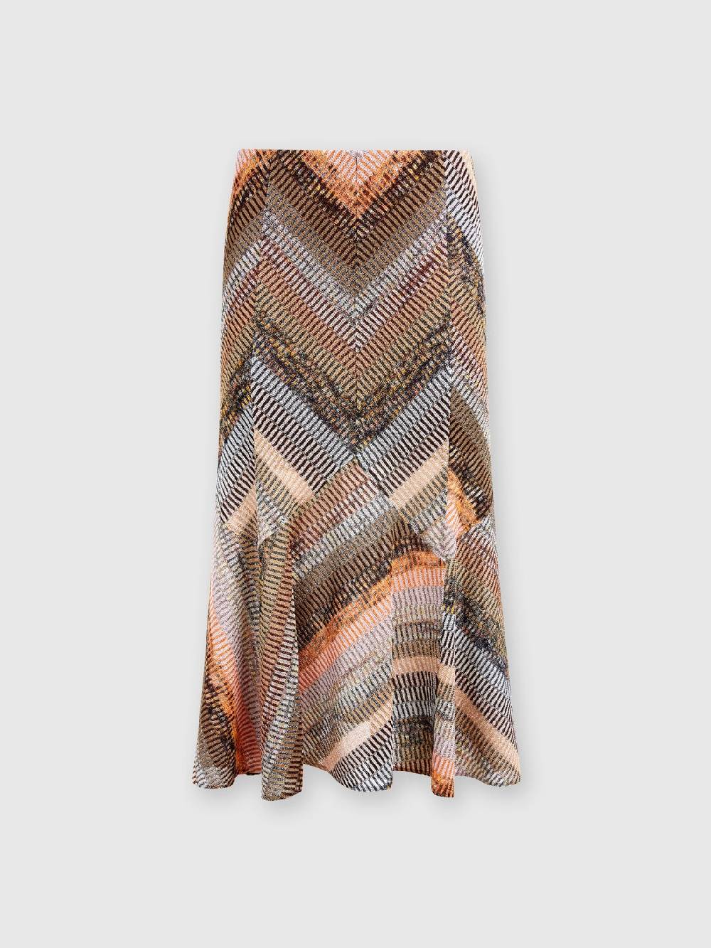 Missoni Gonna midi svasata lamé effetto patchwork Pezzi Unici
