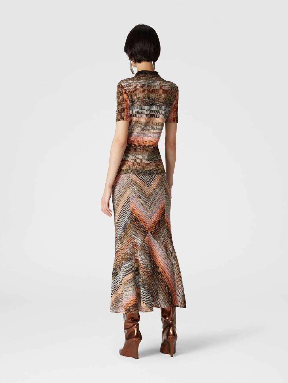 Missoni Gonna midi svasata lamé effetto patchwork Pezzi Unici