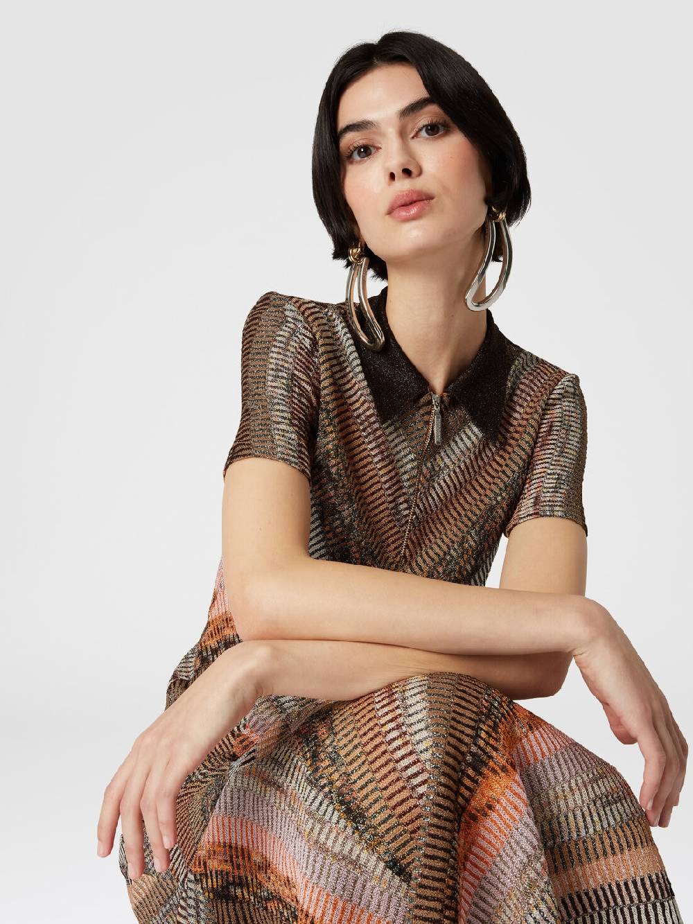 Missoni Gonna midi svasata lamé effetto patchwork Pezzi Unici