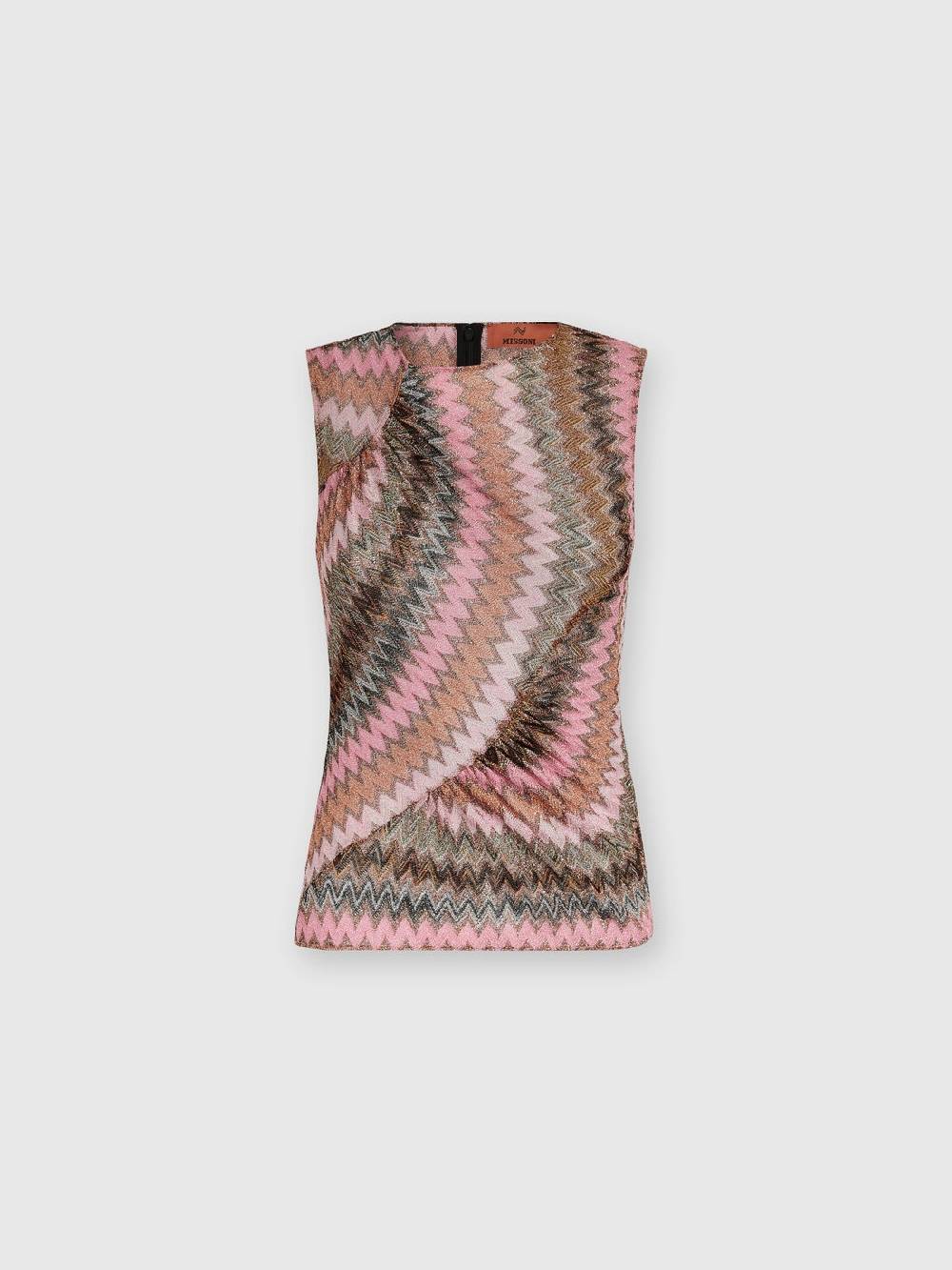 Missoni Top senza maniche in misto viscosa zig zag lamé Soddisfazione Garantita