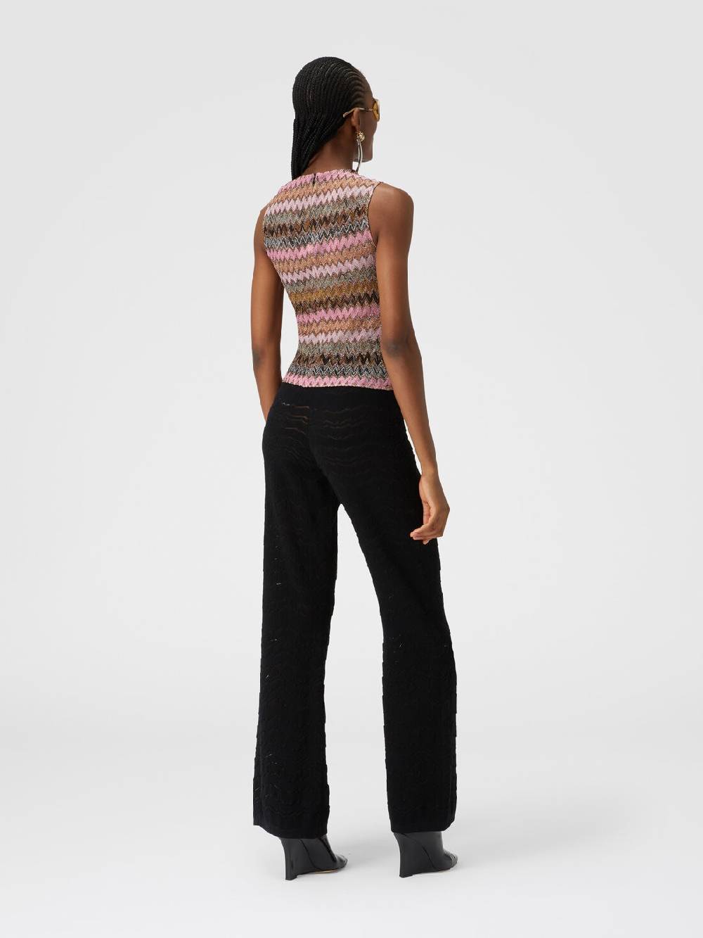 Missoni Top senza maniche in misto viscosa zig zag lamé Soddisfazione Garantita