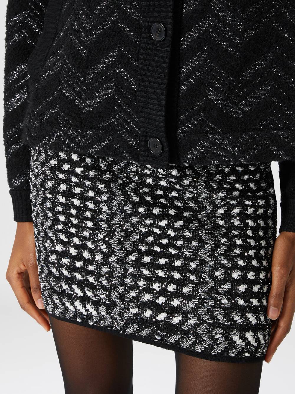 Missoni Minigonna con zig zag goffrato lamé Qualità Garantita