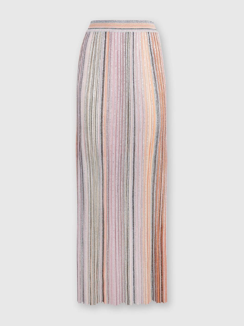 Missoni Gonna lunga parzializzata a costine con paillettes Acquista Ora