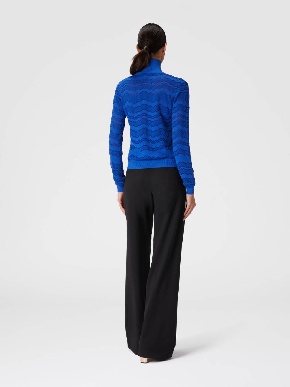 Missoni Lupetto in viscosa e lana con zig zag tono su tono Fino Al -60%