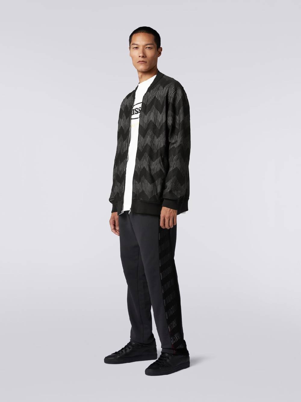 Missoni Bomber in misto cotone zig zag in collaborazione con Mike Maignan Sottocosto