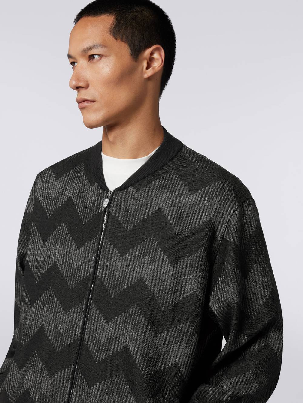 Missoni Bomber in misto cotone zig zag in collaborazione con Mike Maignan Sottocosto