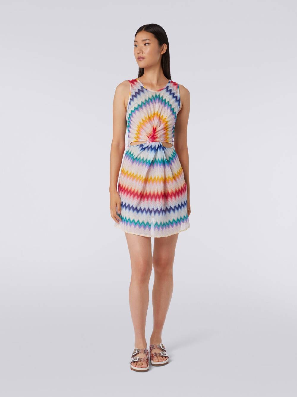 Missoni Copricostume corto con scollatura torchon e stampa zig zag Convenienza