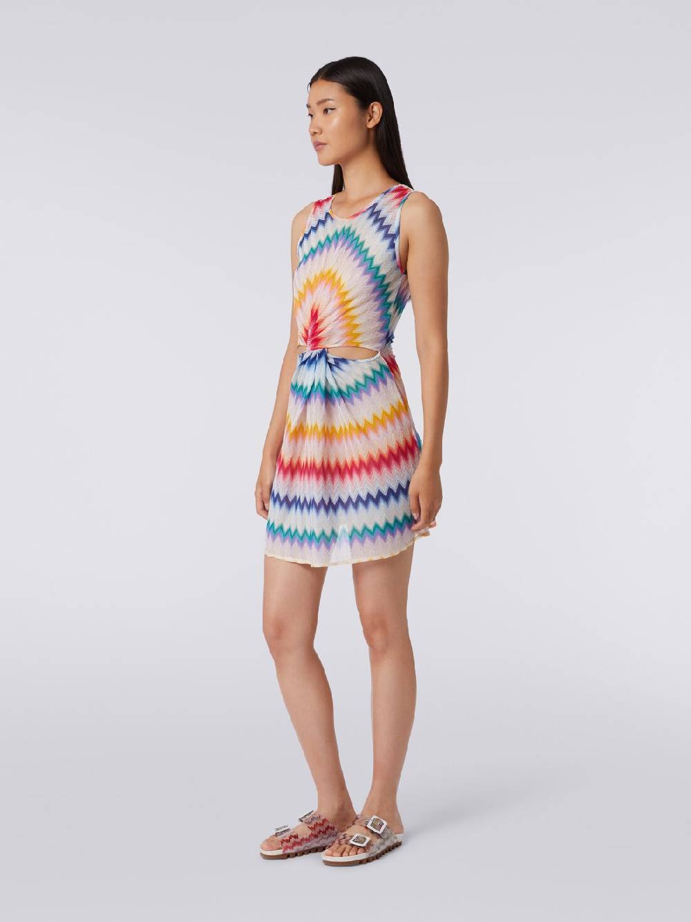 Missoni Copricostume corto con scollatura torchon e stampa zig zag Convenienza