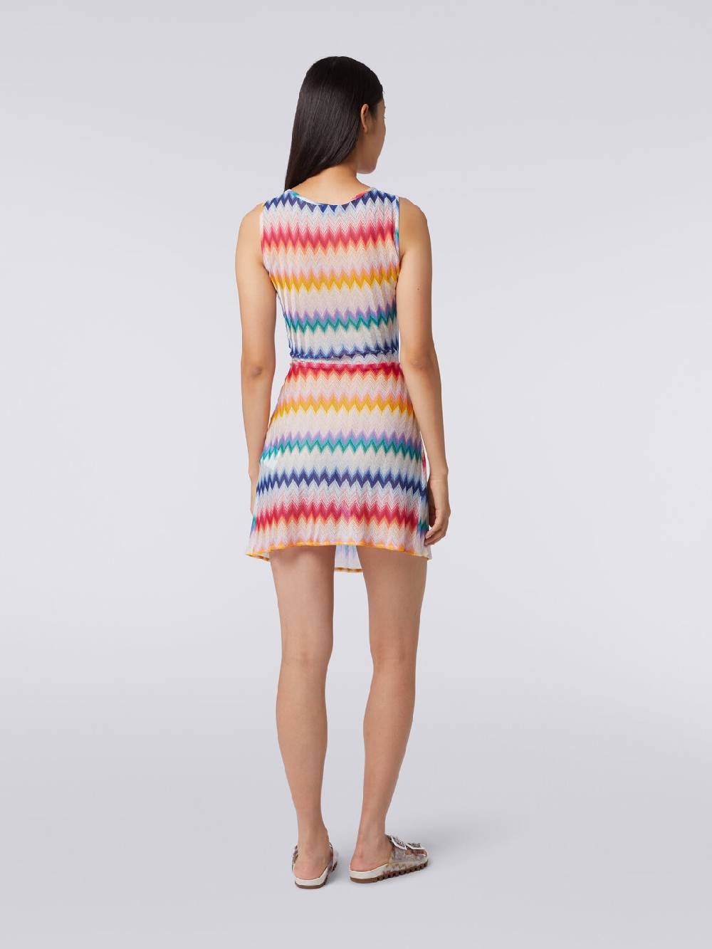 Missoni Copricostume corto con scollatura torchon e stampa zig zag Convenienza