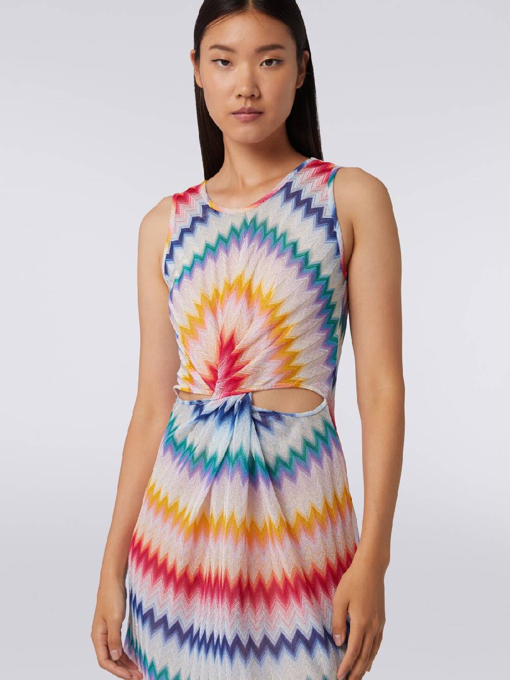 Missoni Copricostume corto con scollatura torchon e stampa zig zag Convenienza