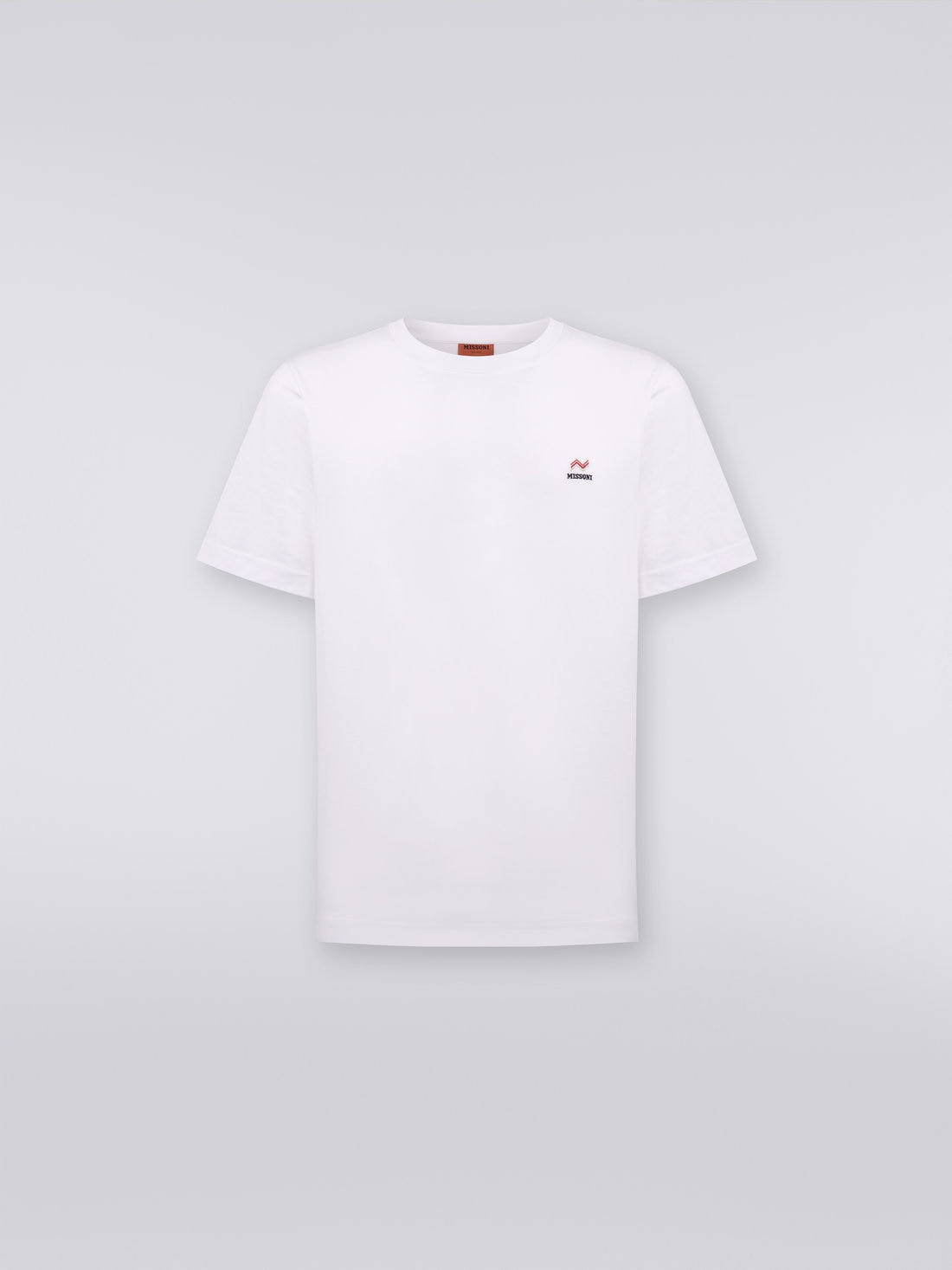 Missoni T-shirt girocollo in cotone con ricamo e logo Novità