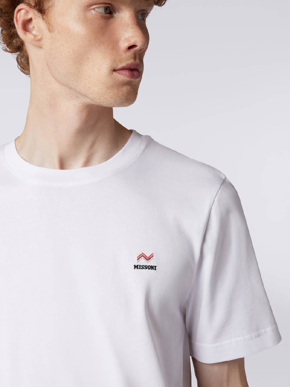 Missoni T-shirt girocollo in cotone con ricamo e logo Novità