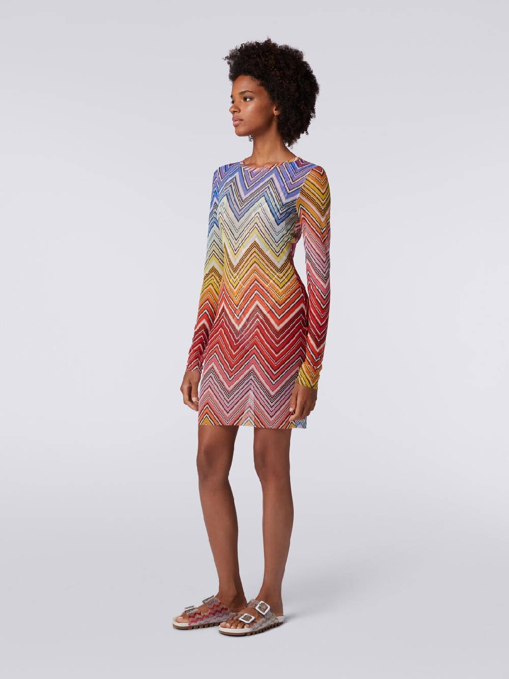 Missoni Abito mare in tulle stampa zig zag Presa