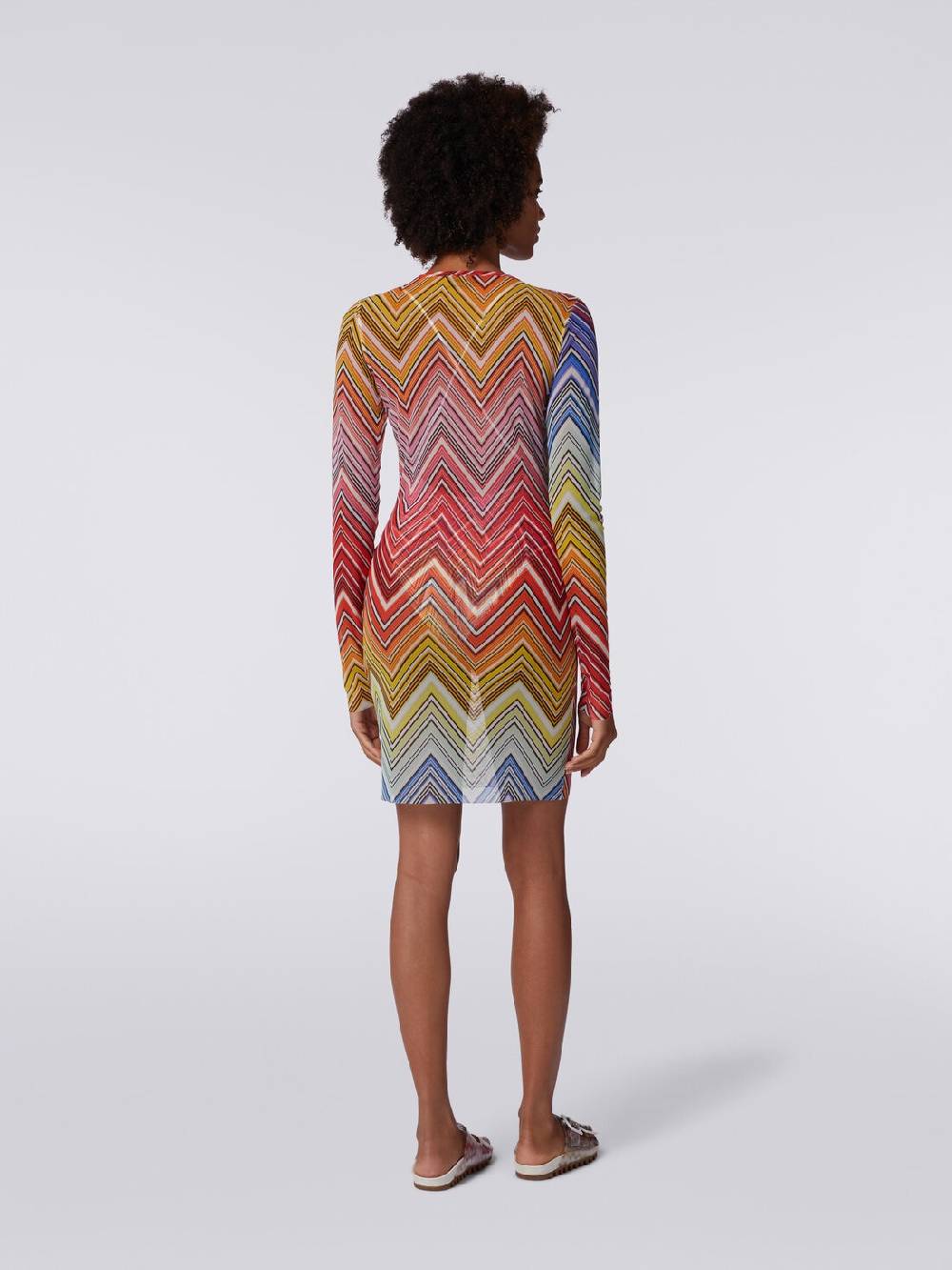 Missoni Abito mare in tulle stampa zig zag Presa