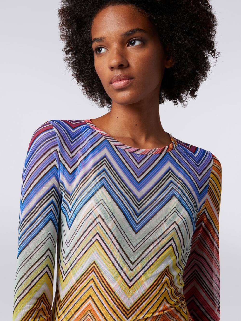 Missoni Abito mare in tulle stampa zig zag Presa