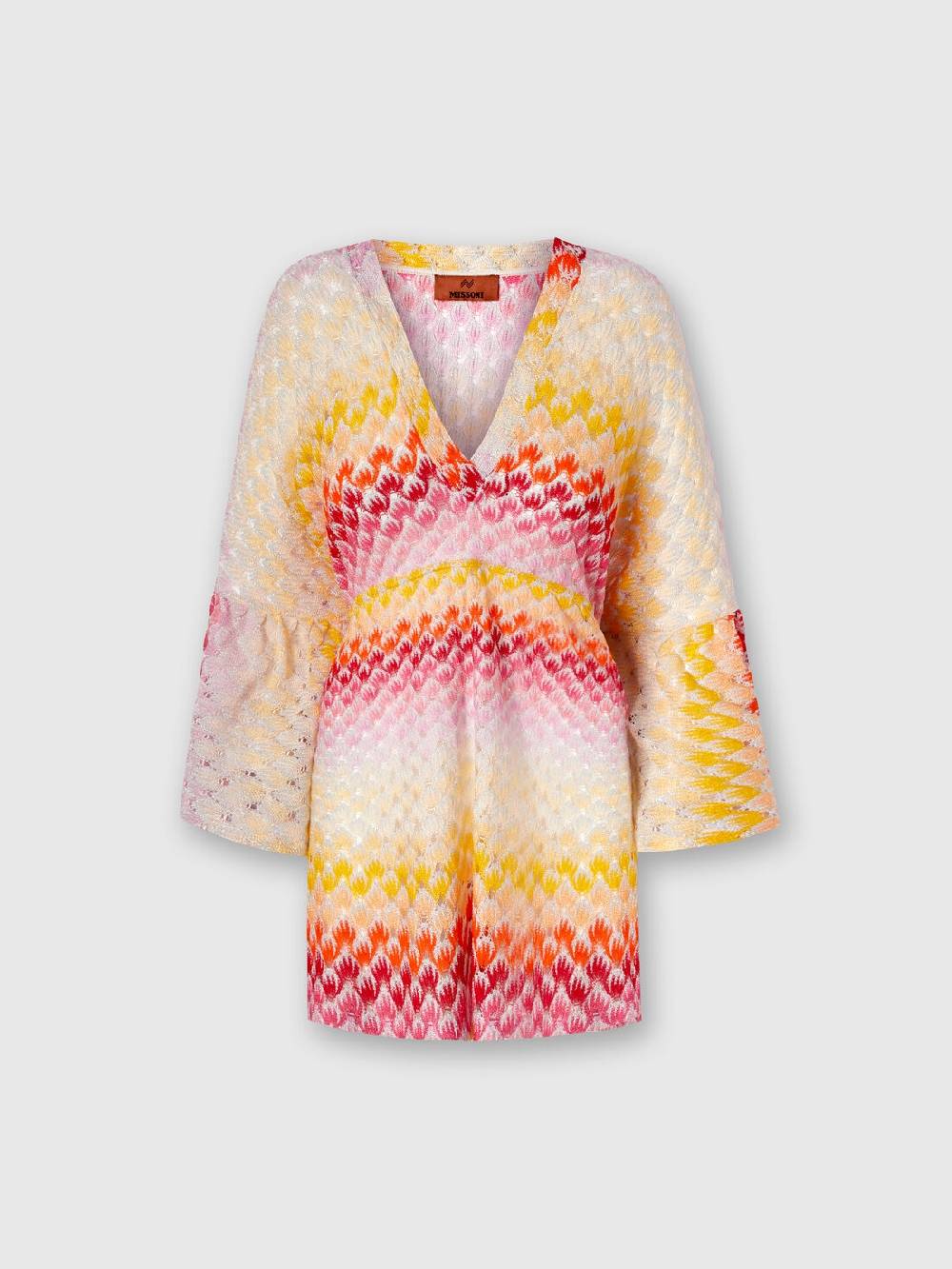 Missoni Caftano copricostume corto effetto pizzo con lurex Economico