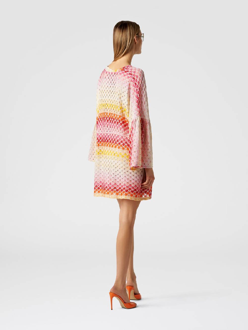 Missoni Caftano copricostume corto effetto pizzo con lurex Economico