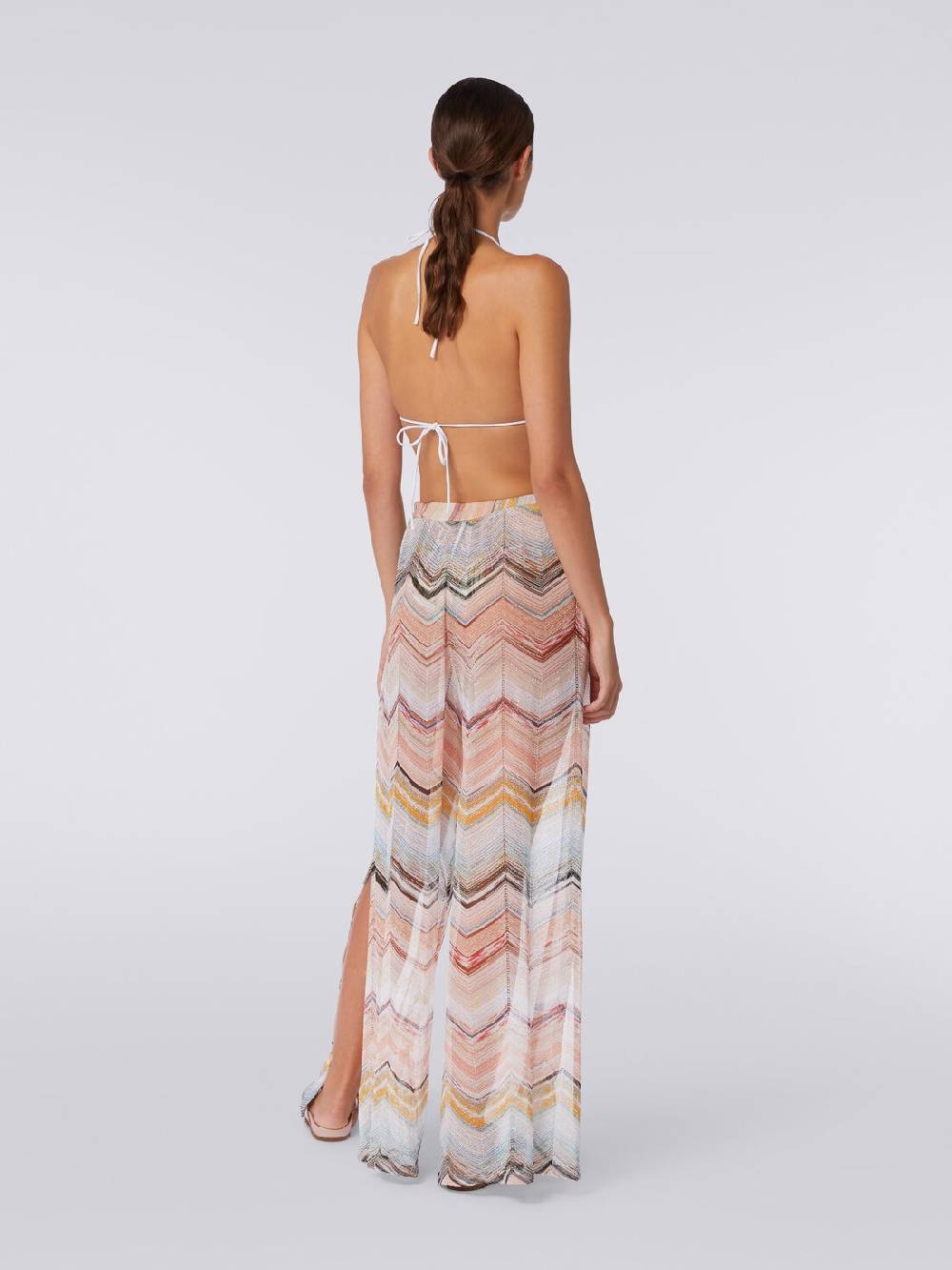 Missoni Pantaloni copricostume in misto viscosa zig zag con lurex Online