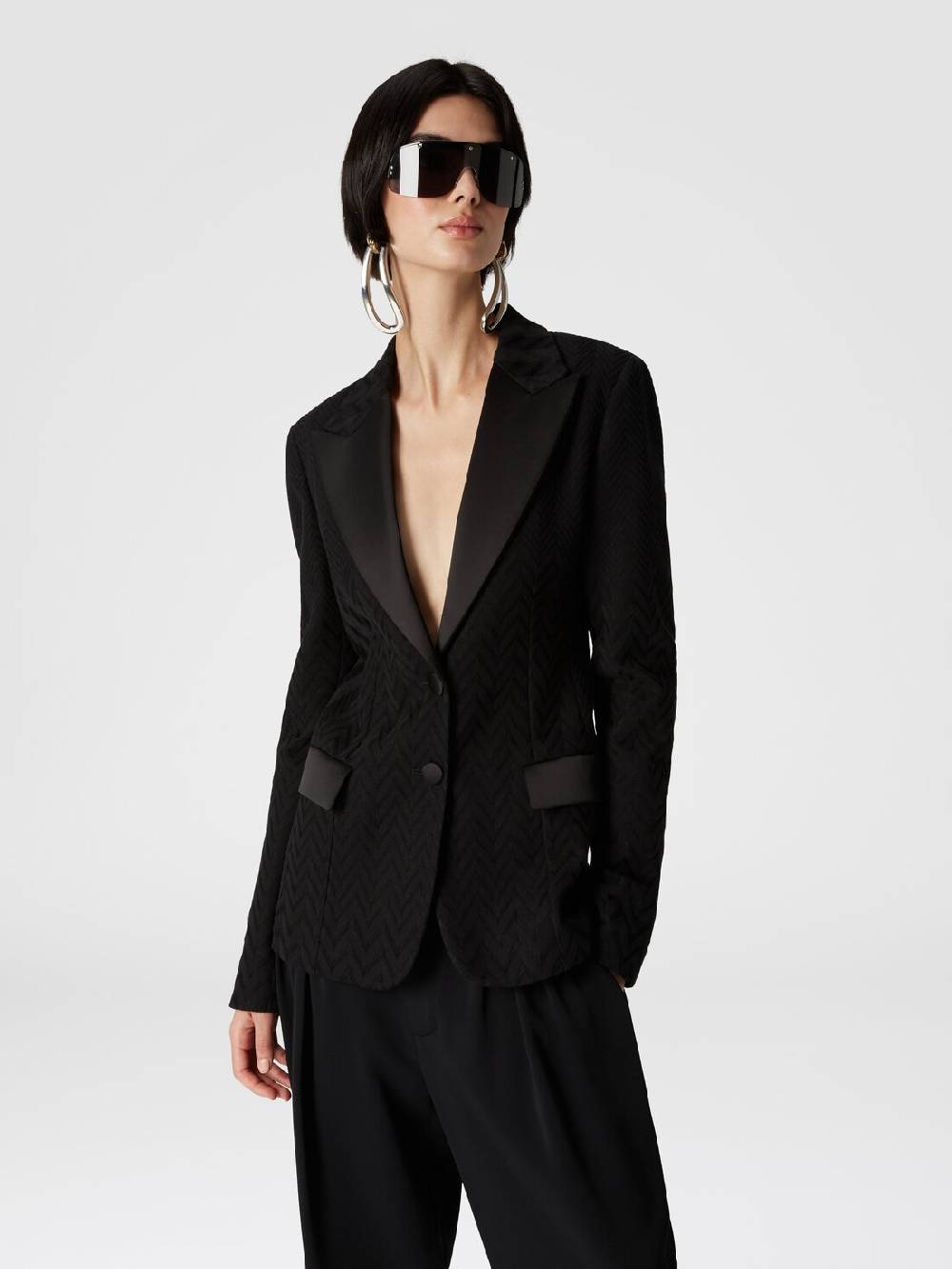 Missoni Blazer chevron con dettagli in raso Saldi