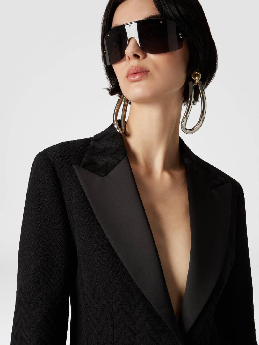 Missoni Blazer chevron con dettagli in raso Saldi