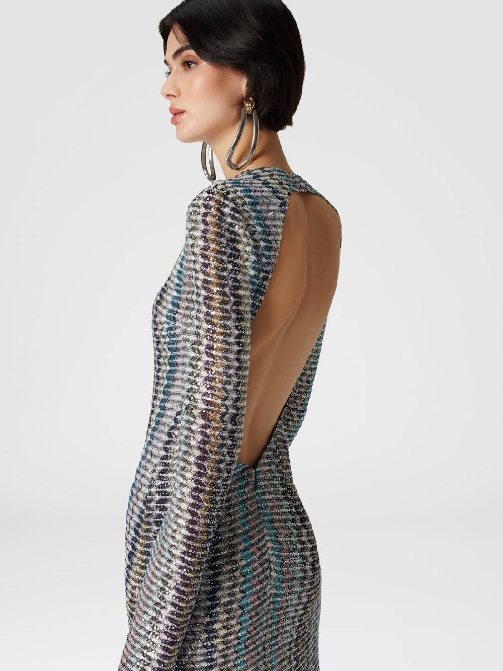 Missoni Abito lungo con paillettes e dettaglio cut out Offerte