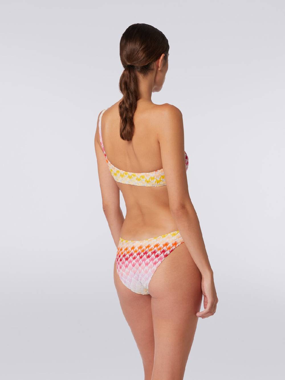 Missoni Bikini monospalla effetto pizzo dégradé con lurex Sconto di tempo limitato