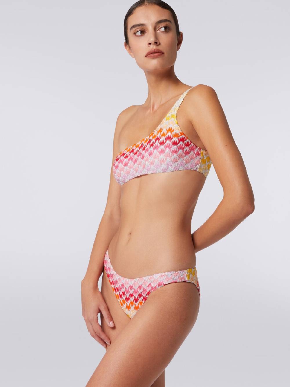 Missoni Bikini monospalla effetto pizzo dégradé con lurex Sconto di tempo limitato