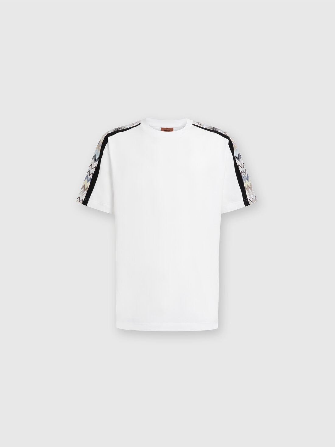 Missoni T-shirt in jersey di cotone con inserti zig zag Offerta esclusiva