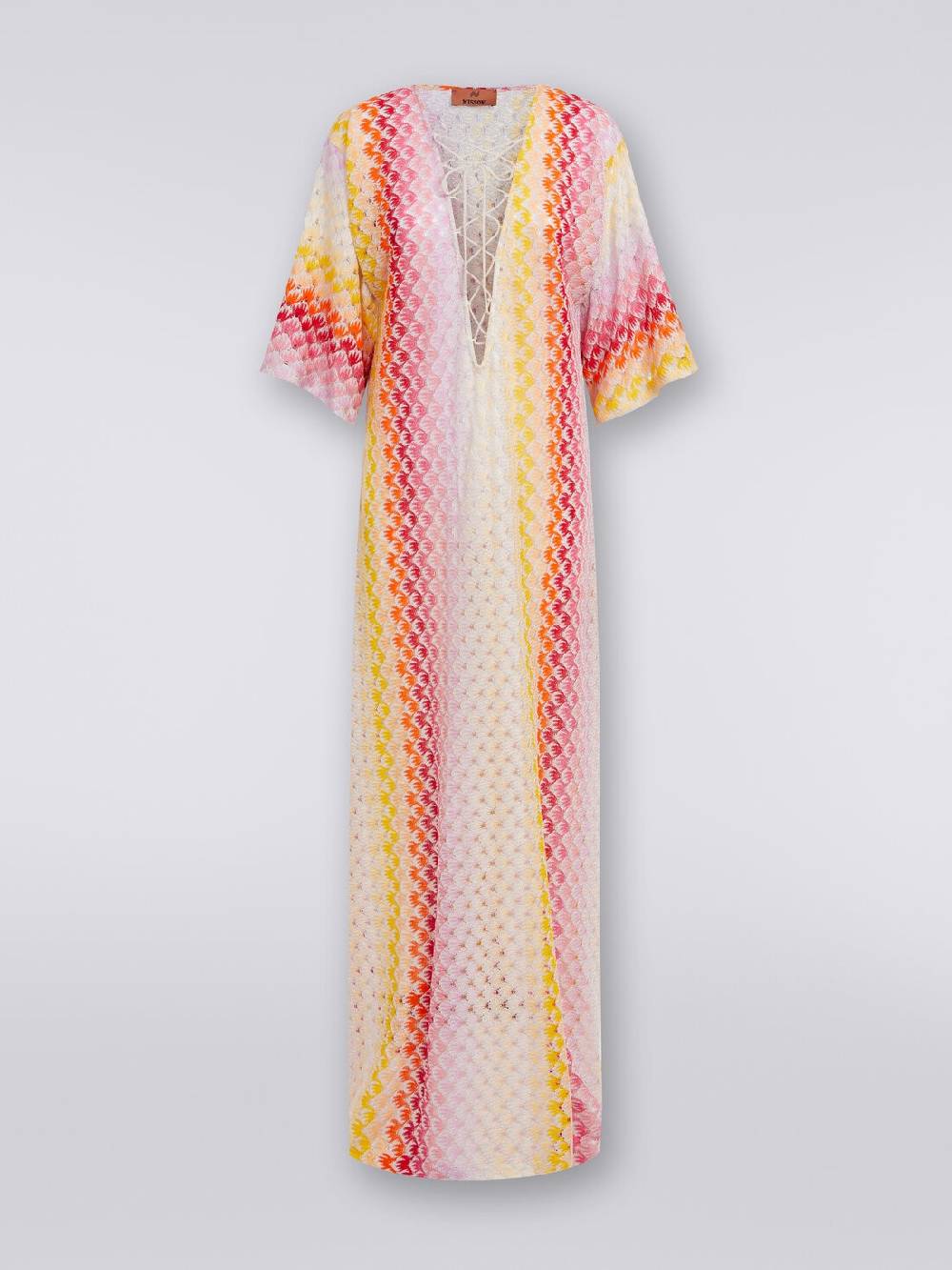 Missoni Caftano copricostume lungo effetto pizzo dégradé con lurex Offerta natalizia