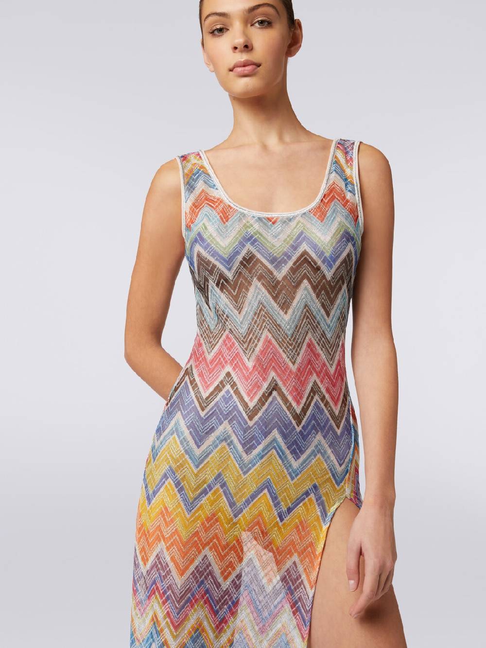 Missoni Copricostume lungo stampa zig zag con lurex Offerta Giorno del Papà