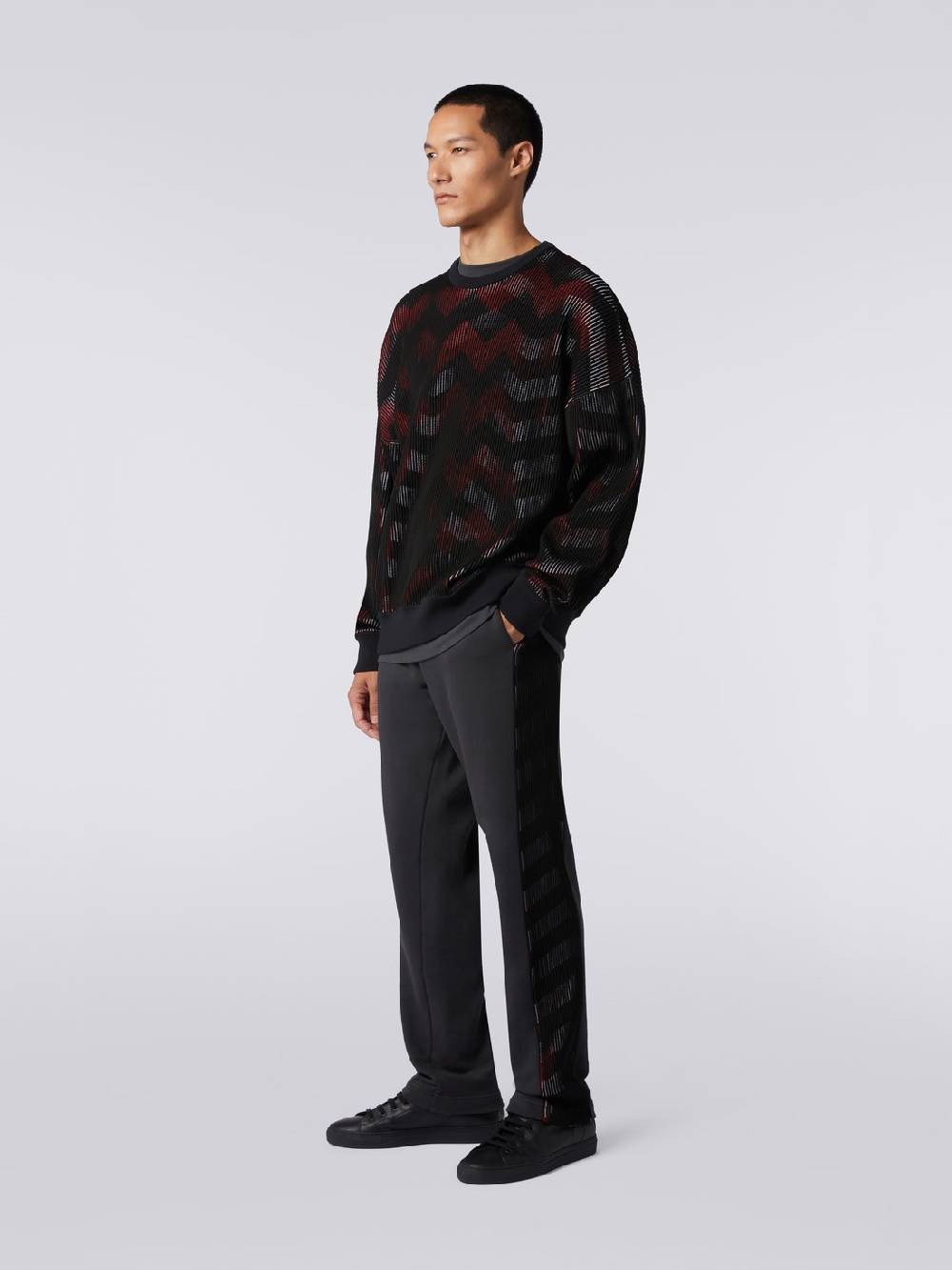 Missoni Maglione girocollo in misto cotone chevron in collaborazione con Mike Maignan Vendita calda
