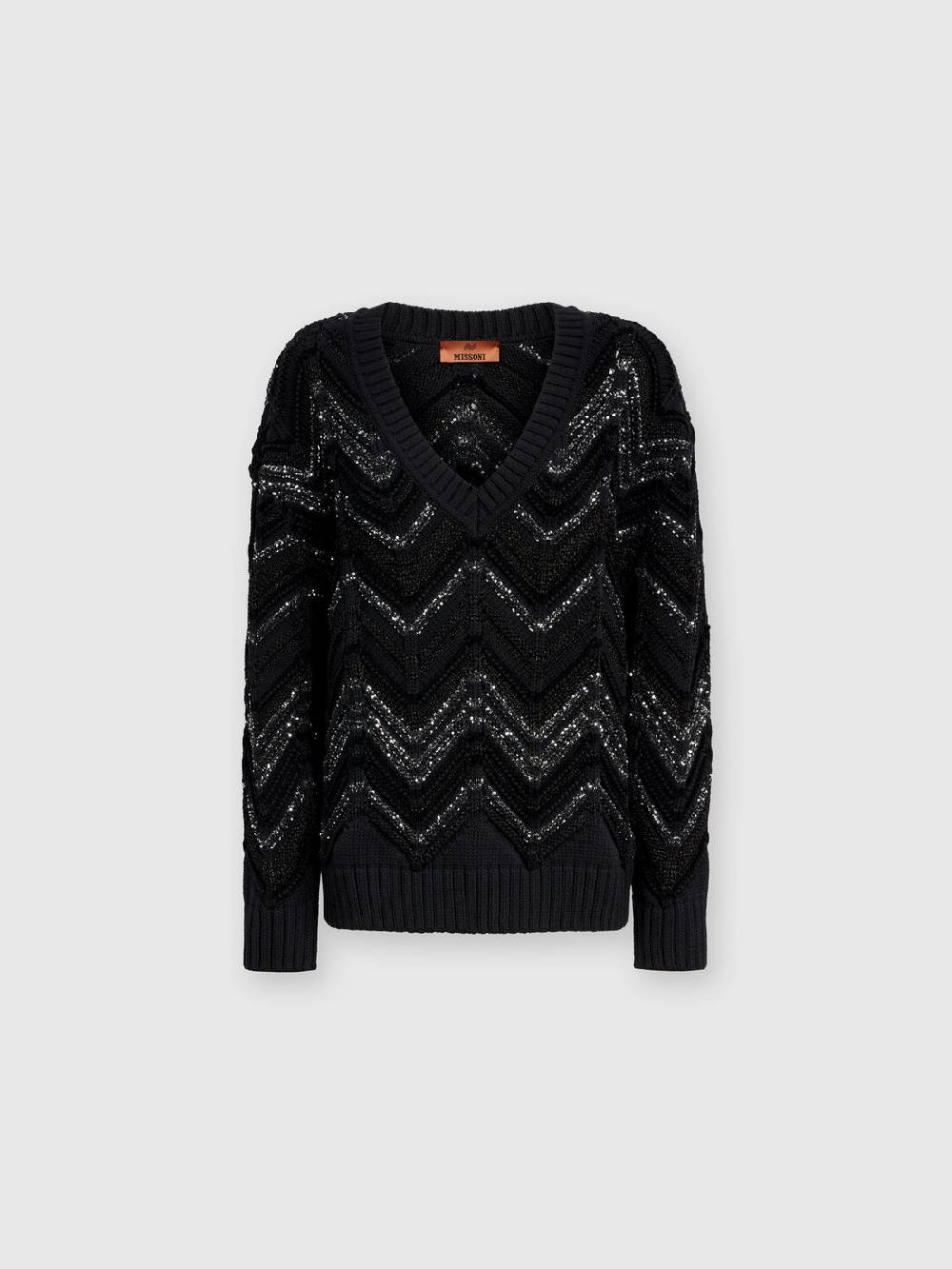 Missoni Pullover oversize con motivo zig zag e paillettes Offerta migliore