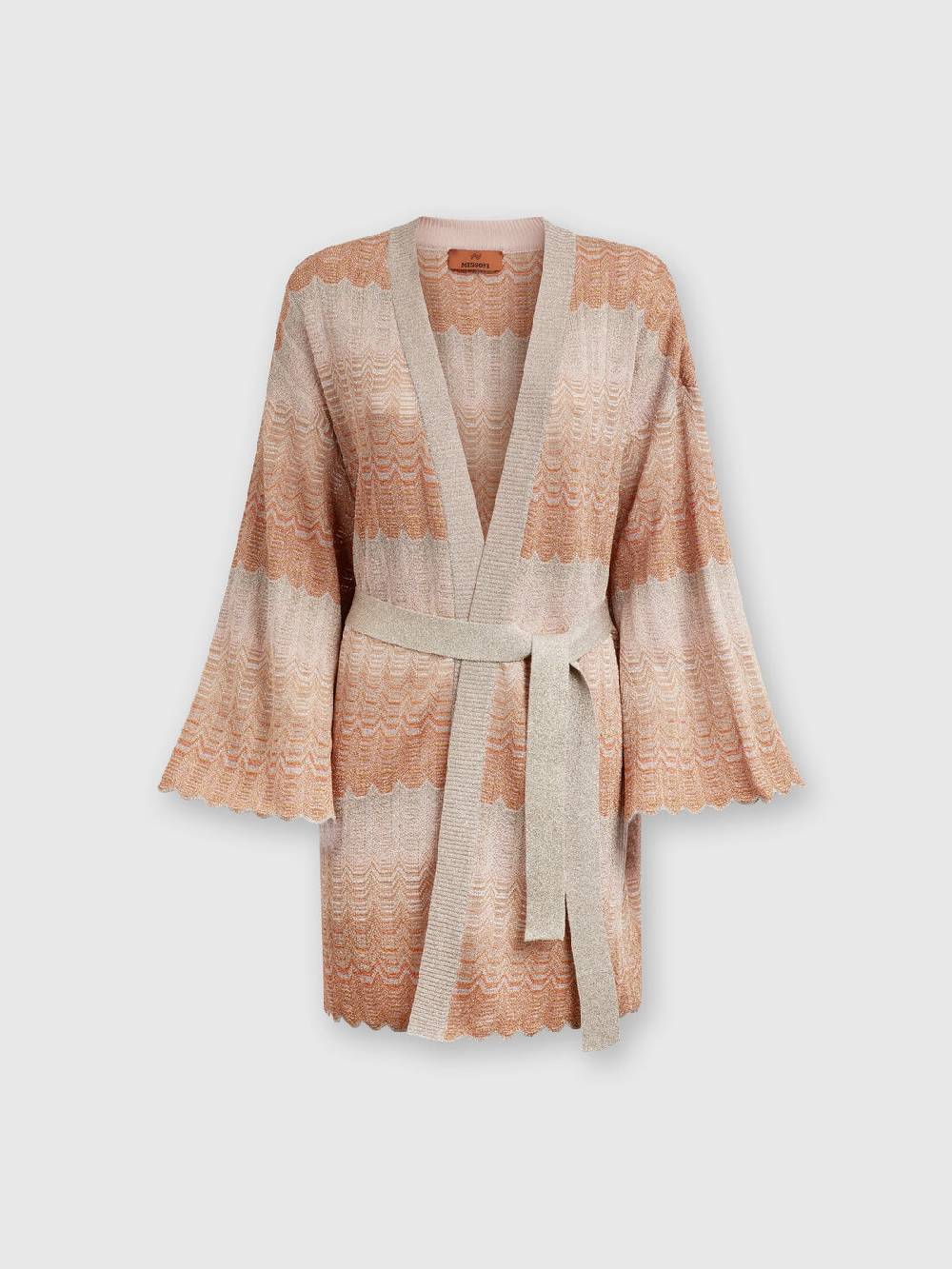Missoni Cardigan con motivo greca zig zag e cintura Latest fashion