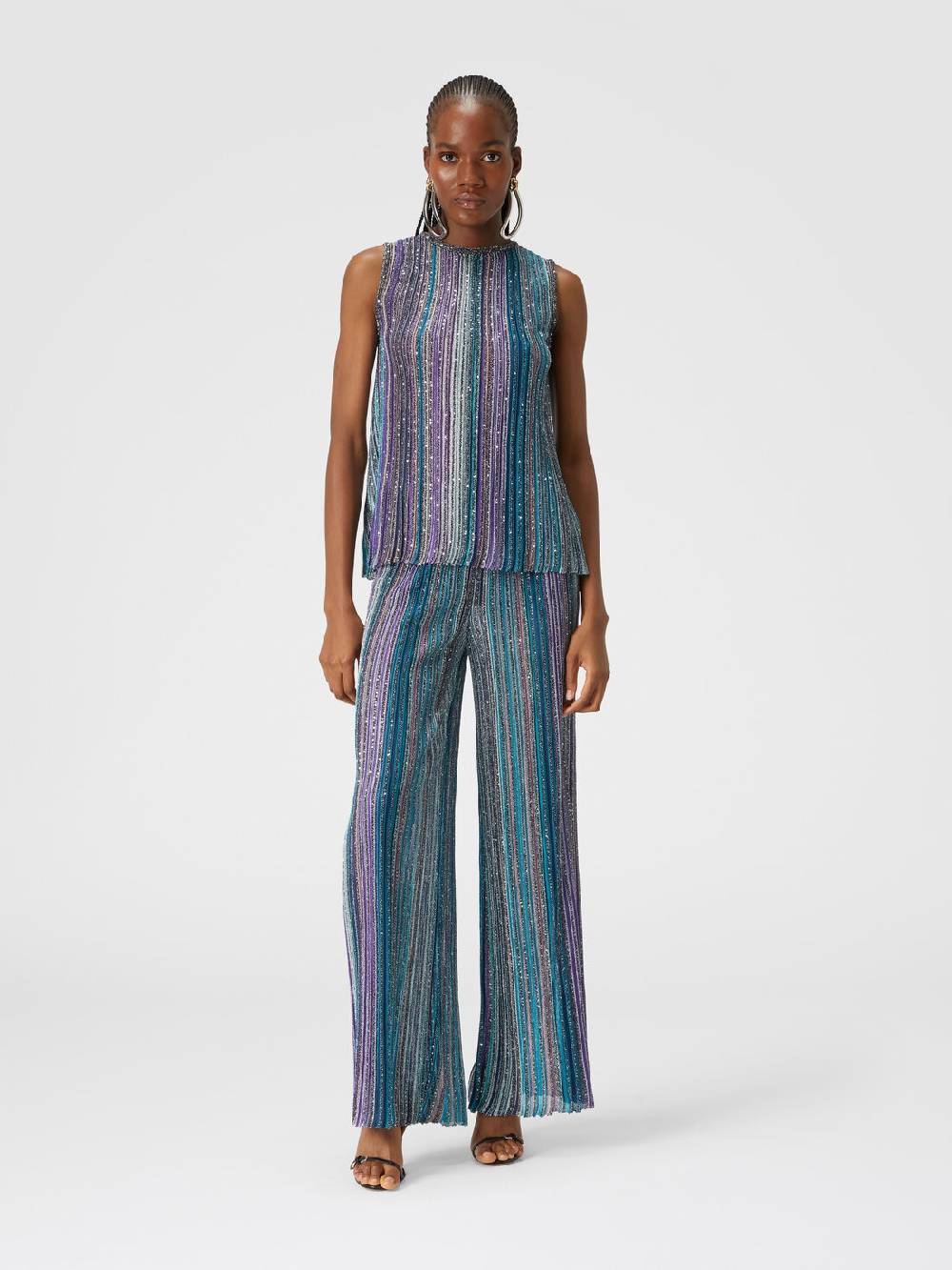 Missoni Pantapalazzo a costine con paillettes Offerte esclusive