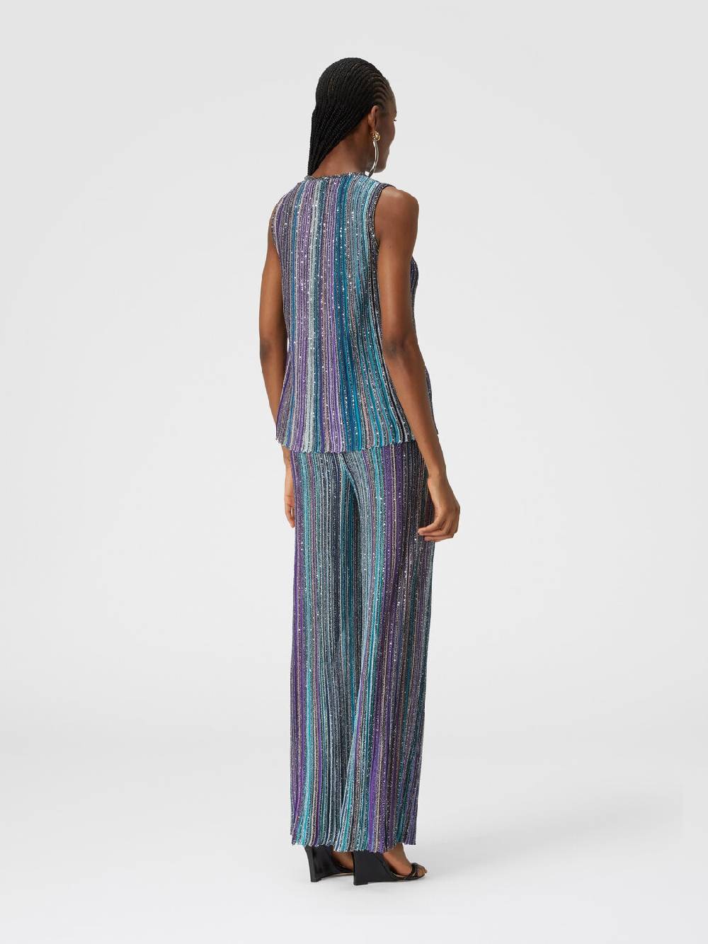 Missoni Pantapalazzo a costine con paillettes Offerte esclusive