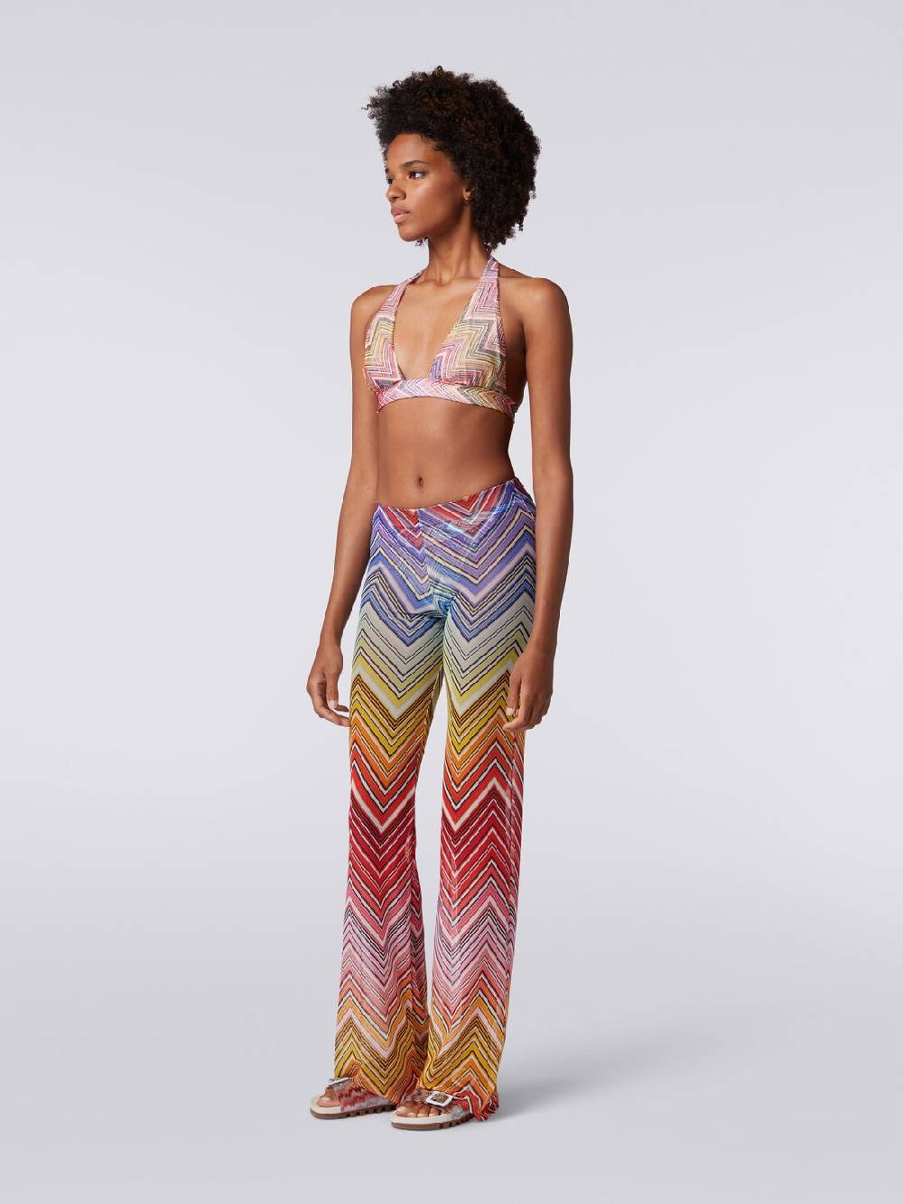 Missoni Pantaloni copricostume in tulle stampa zig zag Grandi sconti