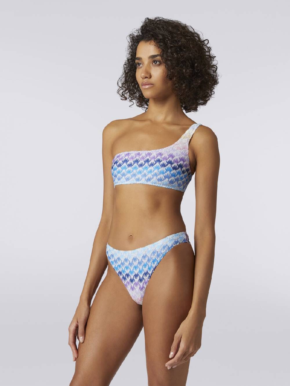 Missoni Bikini monospalla effetto pizzo dégradé con lurex Offerte speciali