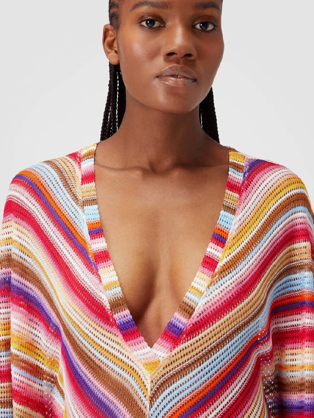 Missoni Caftano copricostume lungo in crochet rigato Enormi risparmi
