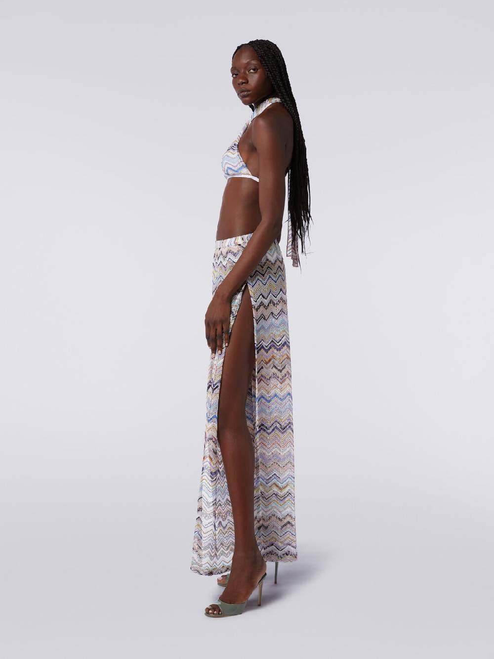 Missoni Pantaloni in maglia di viscosa a rete zig zag con lurex Offerta settimanale