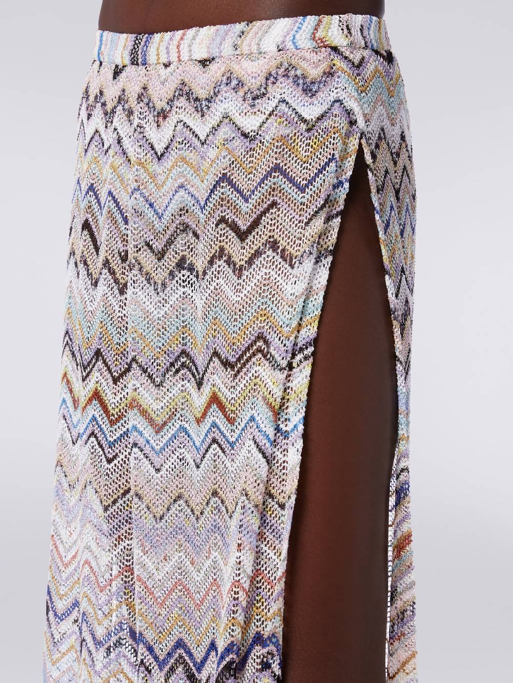Missoni Pantaloni in maglia di viscosa a rete zig zag con lurex Offerta settimanale