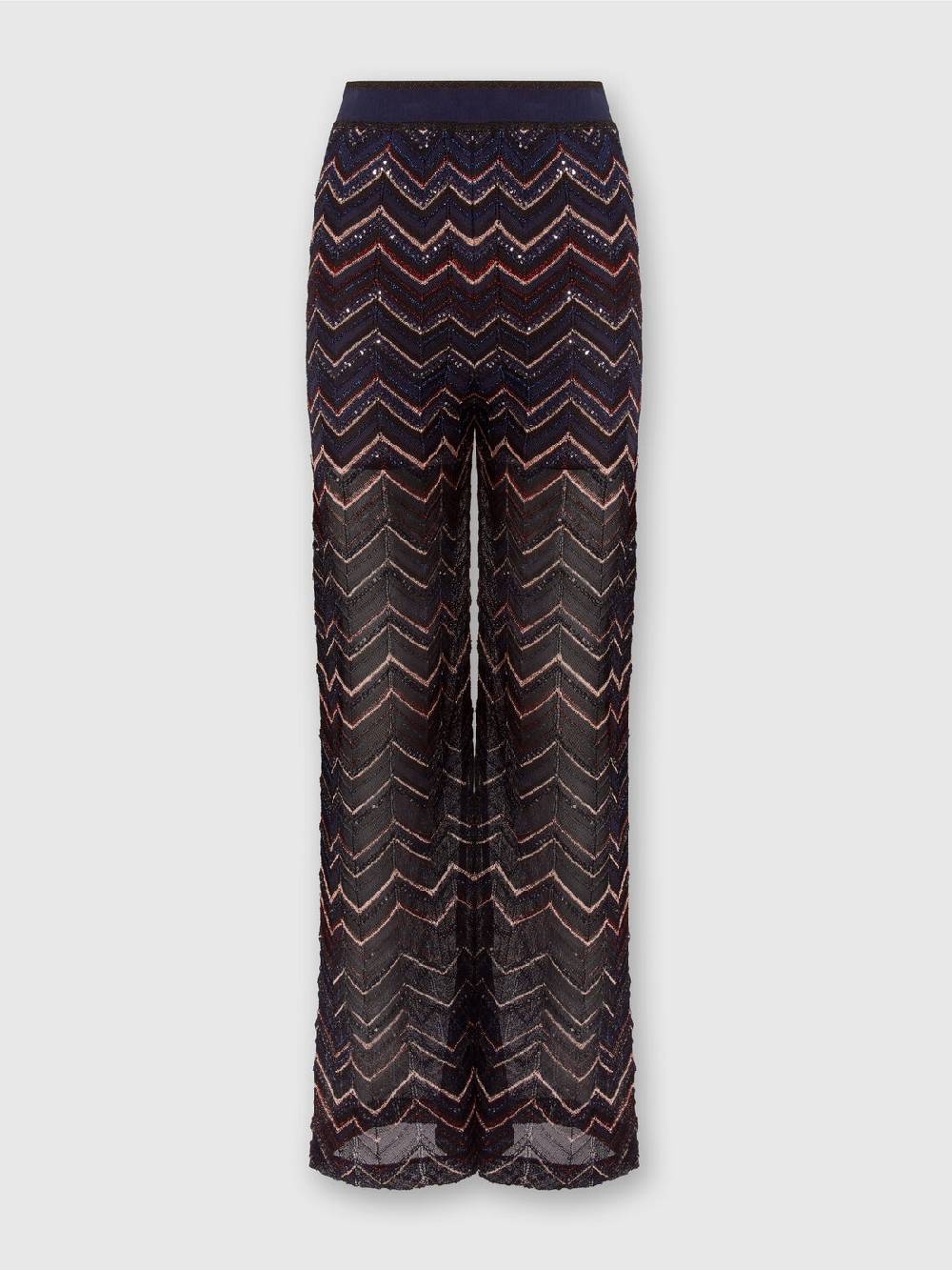 Missoni Pantaloni in maglia zig zag con lurex e paillettes Latest stili